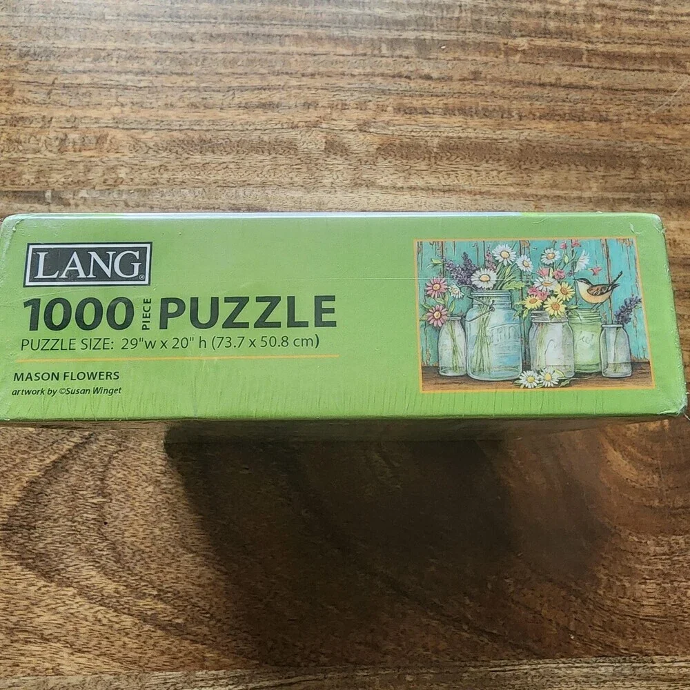 LANG Mason Flowers 1000 Piece Jigsaw Puzzle Multi-Color Susan Winget Art 2016